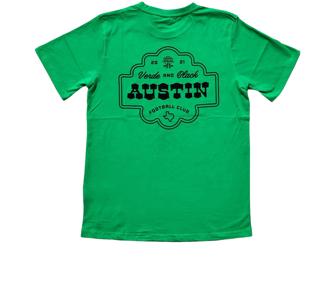 AUSTIN FC GREEN COWBOY BADGE TEE