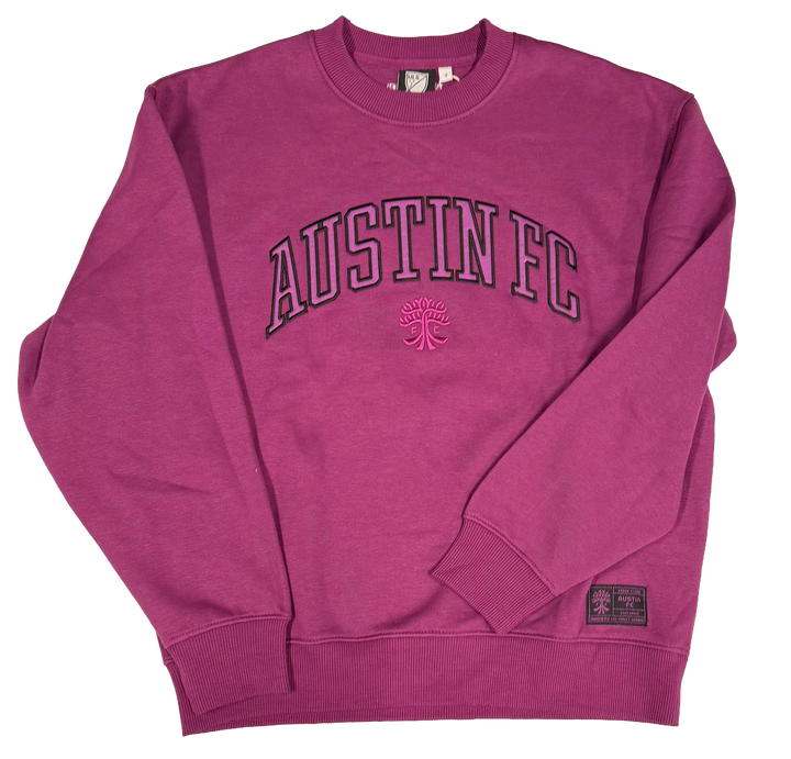 AUSTIN FC PURPLE ARCHED CREWNECK
