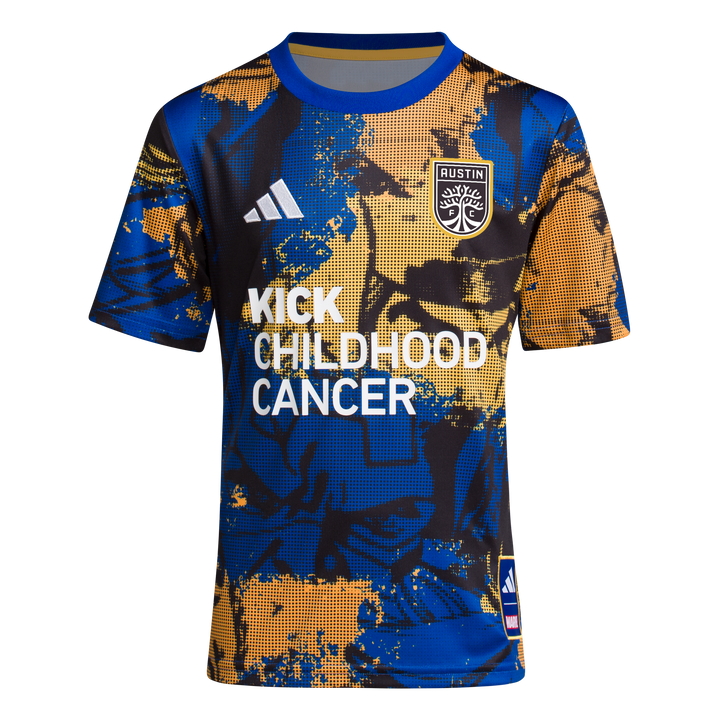 AUSTIN FC 2023 YOUTH KICK CHILDHOOD CANCER THEME TOP