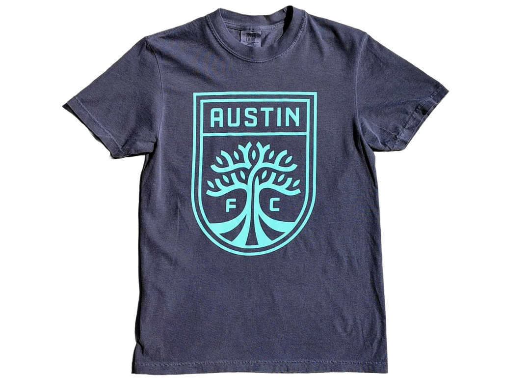 AUSTIN FC PEPPER PRIMARY CREST MINT LOGO TEE