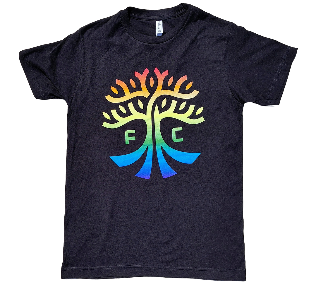 AUSTIN FC PRIDE SECONDARY CREST BLACK TEE