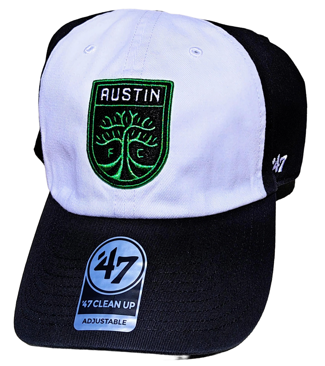 AUSTIN FC PRIMARY CREST CLEAN UP BLACK PANEL HAT