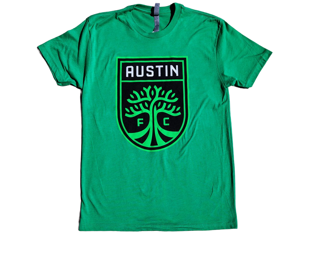 AUSTIN FC GREEN PRIMARY CREST FULL COLOR TEE