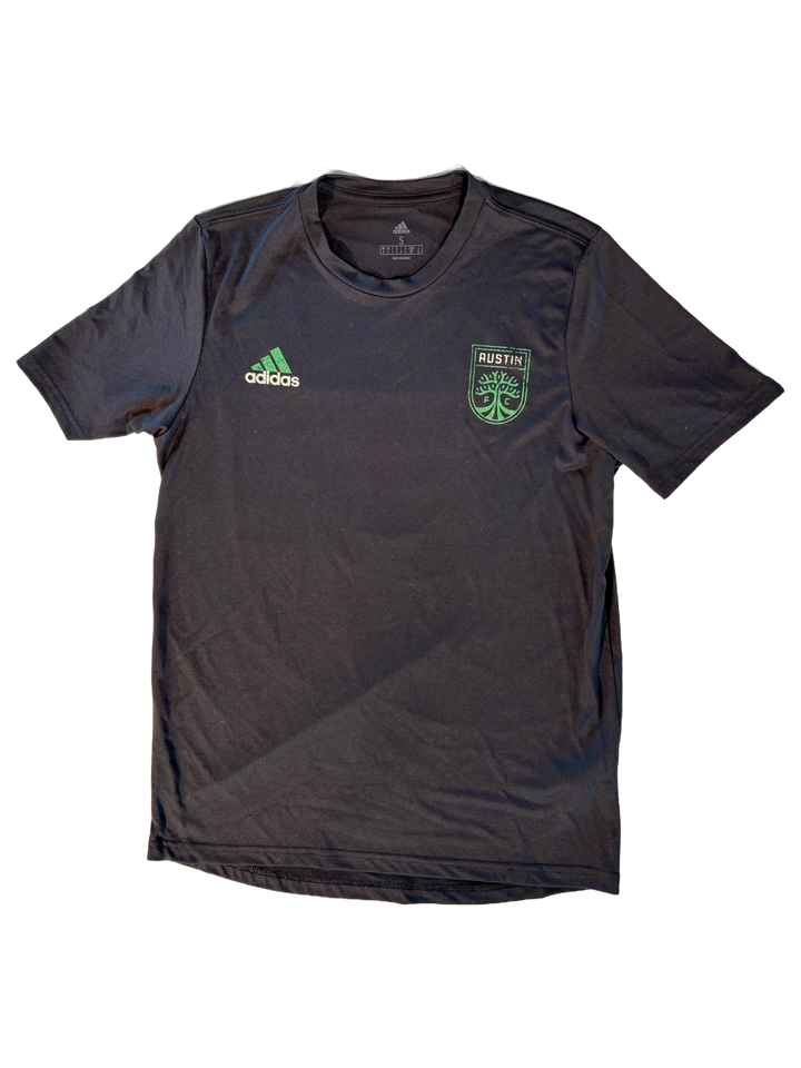 AUSTIN FC PREGAME TEE 24 PRIMARY CREST BLACK