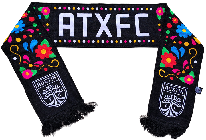 AUSTIN FC HISPANIC HERITAGE SKULL AND FLOWERS SCARF