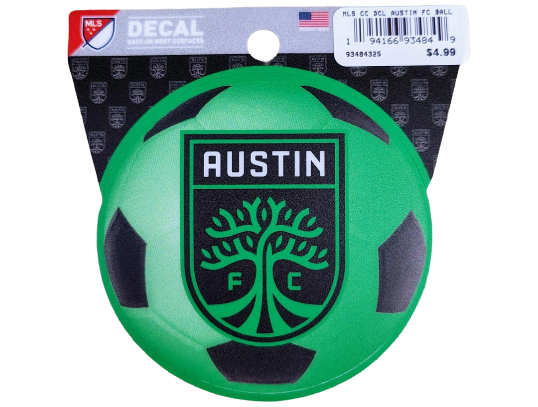 AUSTIN FC SOCCER BALL CLEAN CUT DECAL