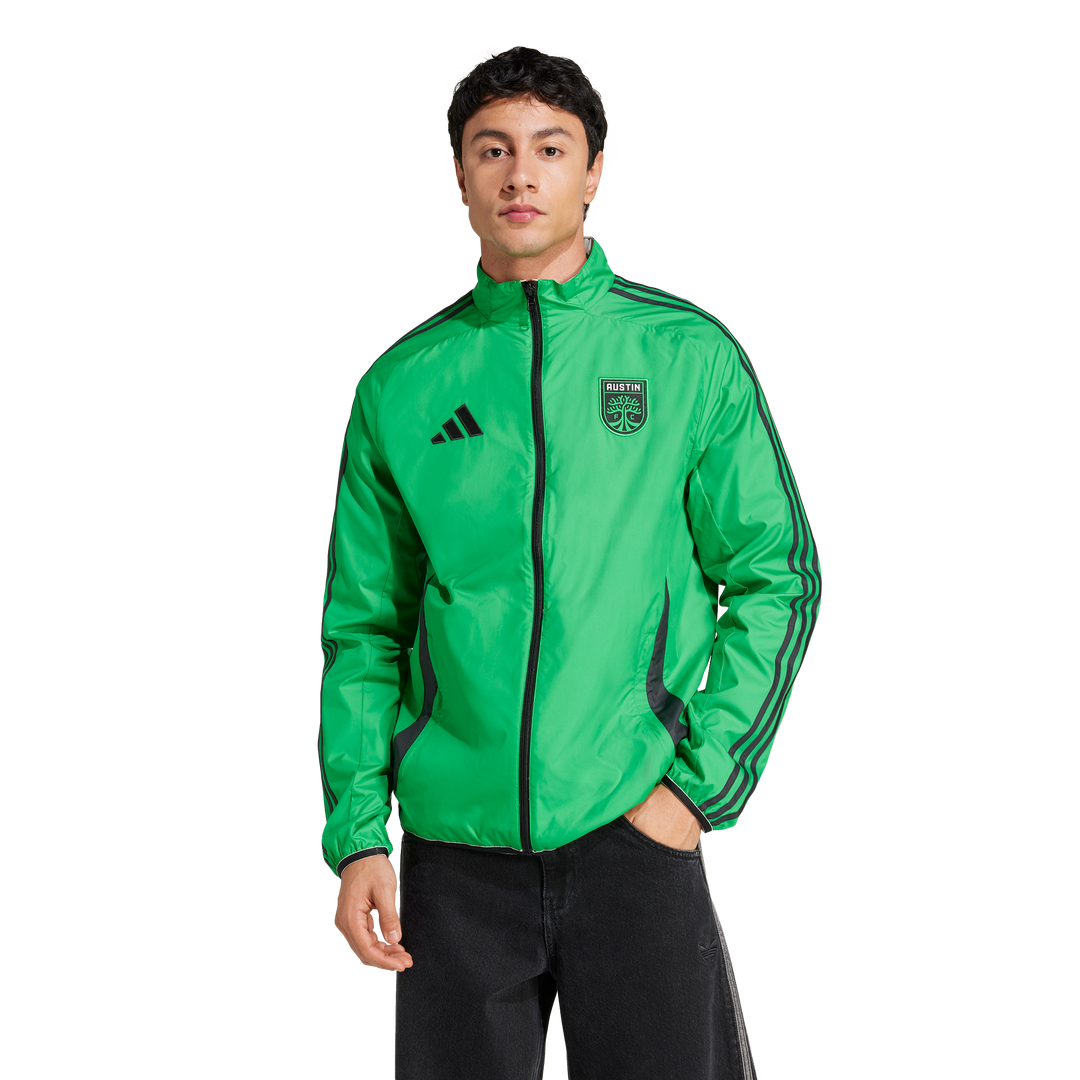 AUSTIN FC ANTHEM REVERSIBLE JACKET 2025 – The Verde Van AUSTIN FC ANTHEM REVERSIBLE JACKET 2025 – The Verde Van