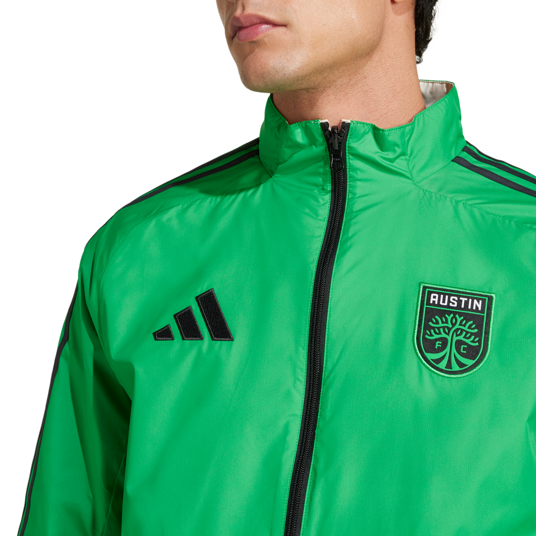 AUSTIN FC ANTHEM REVERSIBLE JACKET 2025 – The Verde Van AUSTIN FC ANTHEM REVERSIBLE JACKET 2025 – The Verde Van