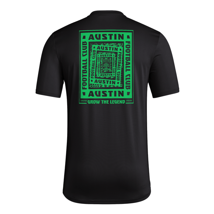 AUSTIN FC PREGAME TEE 25 LOCAL WRAP TEE BLACK